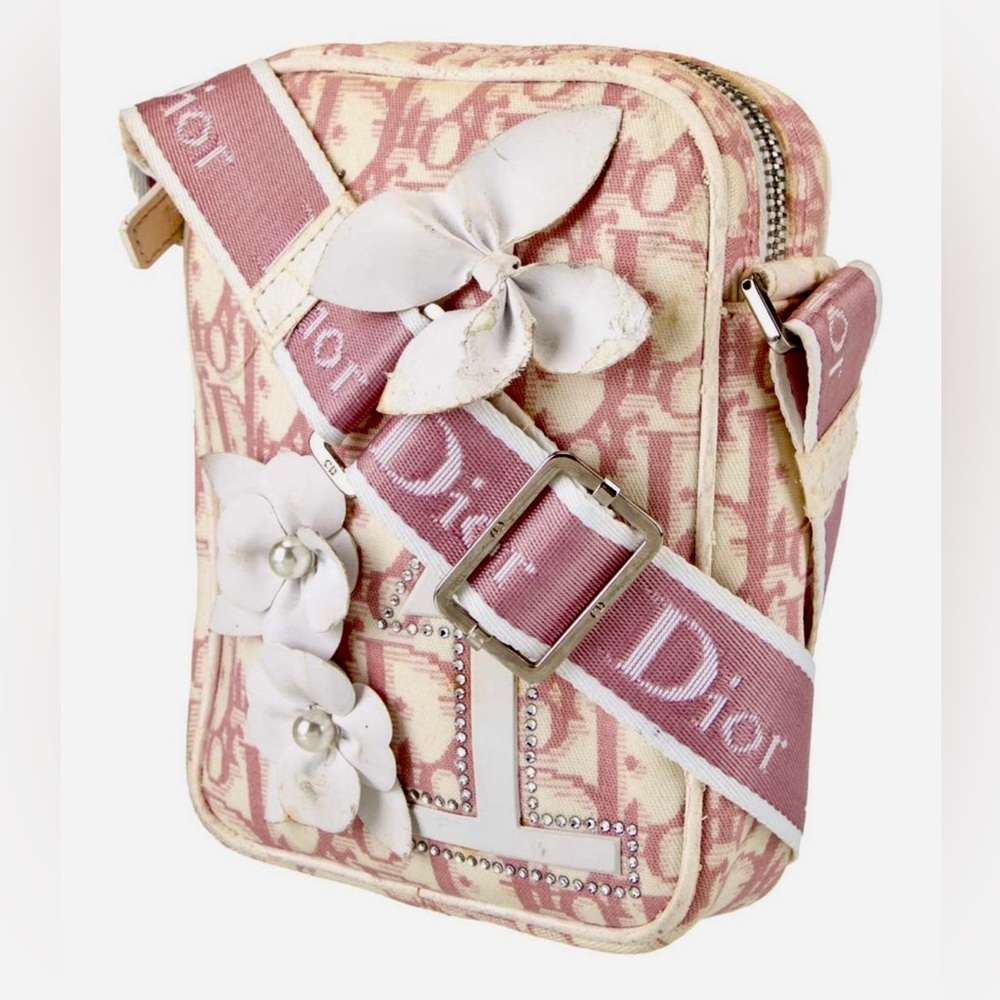 Christian Dior 2003 Diorissimo Girly Small Vintage Crossbody, pink, fair w/flaws